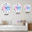 Horloge murale bohème et éclectique, rose et bleu-59914958