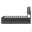 Twin Size Upholstered Platform Bed With Trundle And 3 Drawers, Linen Fabric