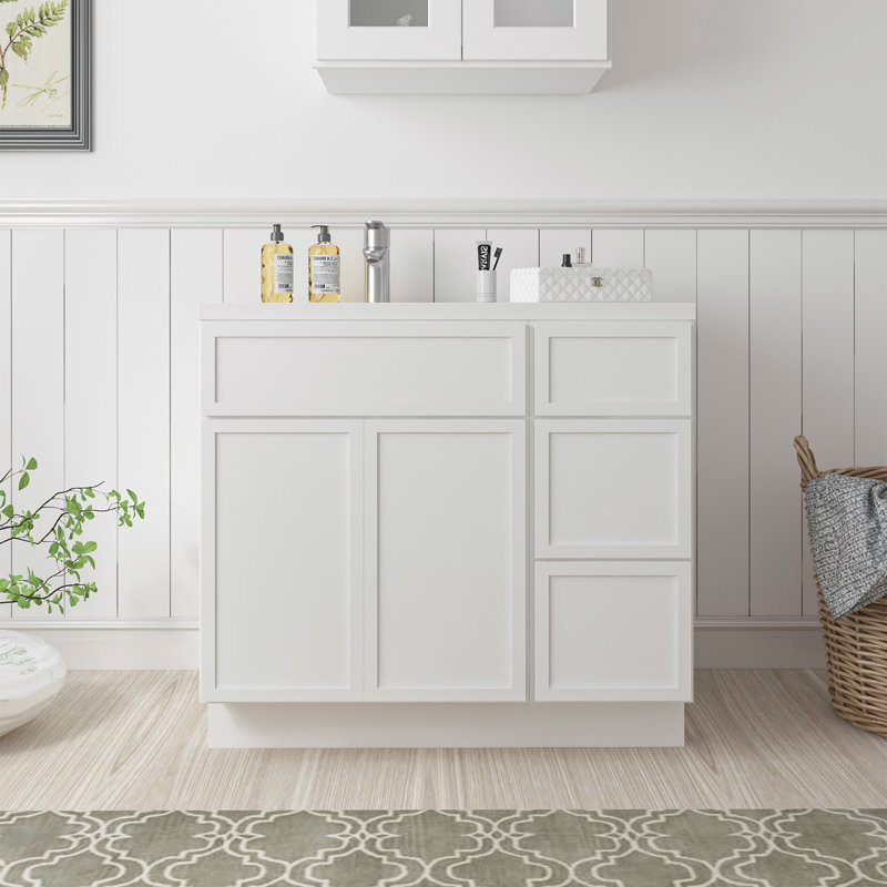 36'' Single Bathroom Vanity Base Only, White
