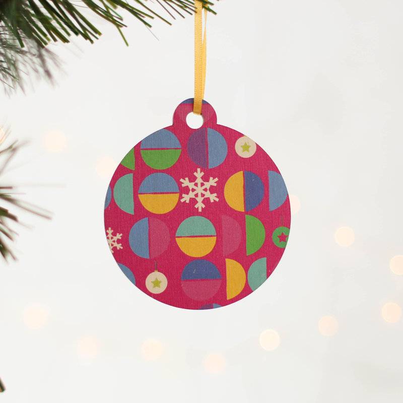 10cm Wood Holiday Shaped Ornament