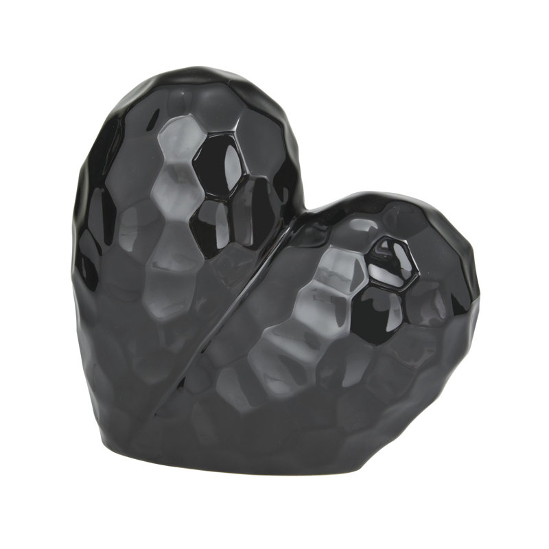 Almera Abstract Figurines & Sculptures, Black, 7.8" H x 7.95" W x 4.15" D
