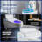 One Piece Smart Toilet With Night Light, Dryer, Tankless Design, Automatic Lid, Heated Seat, Auto Flush, Remote Control, And Soft Close For Modern Bathrooms-117501450