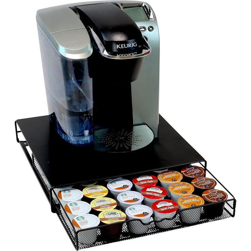 K-Cup Holder Drawer for 36 Coffee Pods Storage, Black