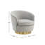 Fauteuil demi-tonneau pivotant en velours 31 po