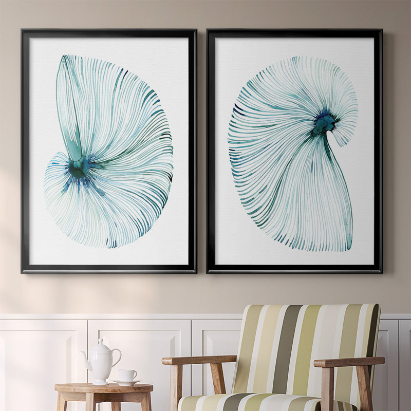 «Eye Of The Ocean I», reproduction d'art 2 pièces, H 36,5 po x l 53 po x P 1,25 po, Noir