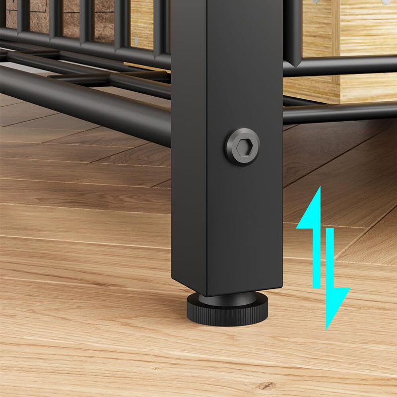 Support de four à micro-ondes avec 2 grands paniers grillagés, H 50,7 po x l 23,6 po x P 15,7 po, Brun