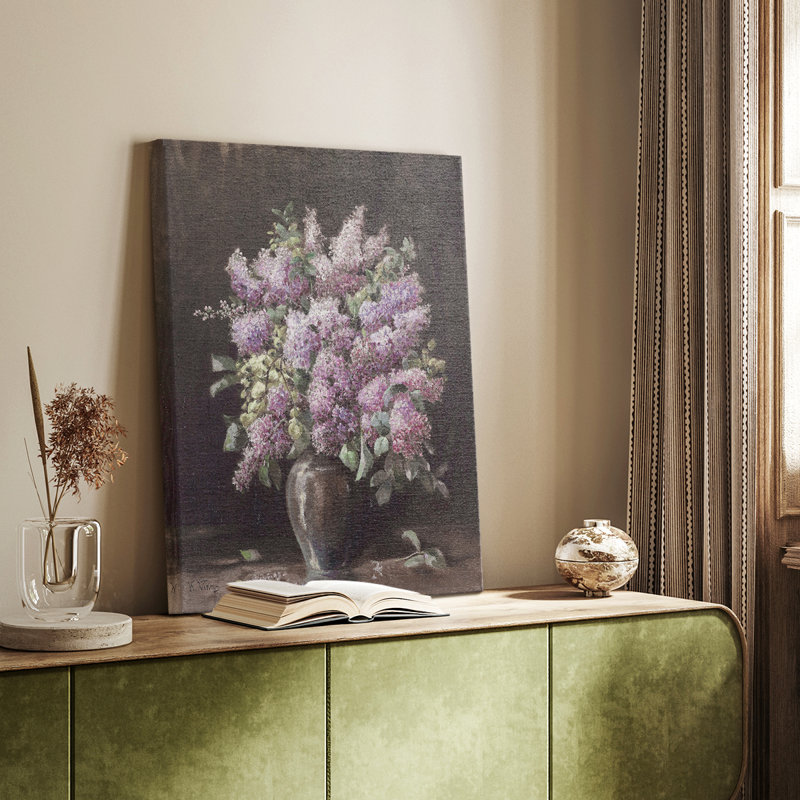 «Vintage Floral Print» CCLXIX - Impression sur toile tendue, H 49 po x l 33 po