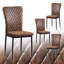 Modern Faux Leather Upholstered Dining Chair with Tufted High Back and Silver Electroplated Leg-1824846391-1824846378-1844642645