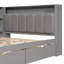 Lit plateforme moderne en bois avec rangement et tête de lit tapissier, maison et chambre à coucher