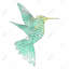 Colibri géométrique - reproduction matte encadrée pour la décoration intérieure