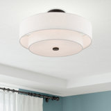 Ashaud Fabric Semi Flush Mount
