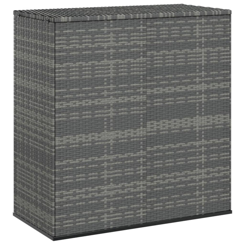 Latitude Run Huckson 100cm W 0L Water Resistant Poly Rattan Deck Box, 100 x 97.5 x 104 cm, Grey