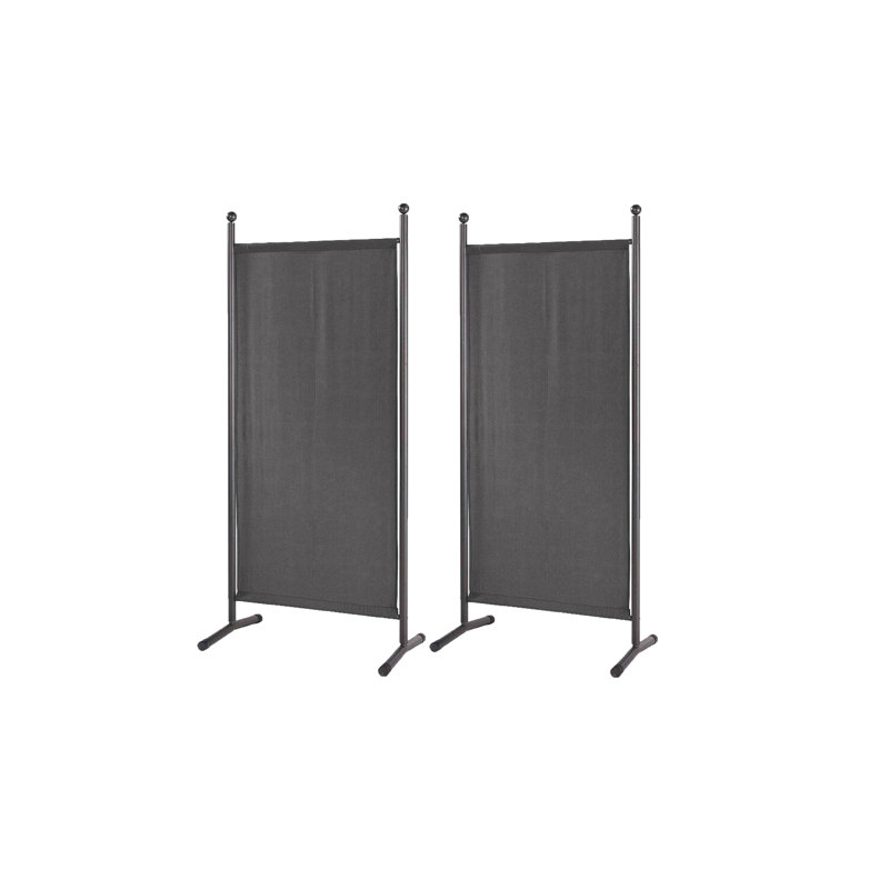 178cm H Single Panel Room Divider, Grey, 178cm H x 78cm W x 3.4cm D