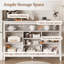 Armoire de rangement en rotin Farmhouse avec tablettes réglables pour un rangement polyvalent dans la cuisine
