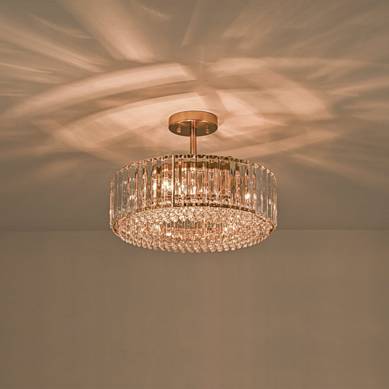 Irenej Semi Flush Mount, Gold
