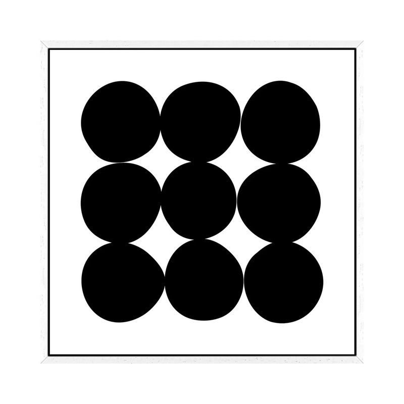 Black+White Dot Gallery Wall II by The Maisey Design Shop - Gallery-Wrapped Canvas Giclée on Canvas, 93.98 cm H x 93.98 cm W