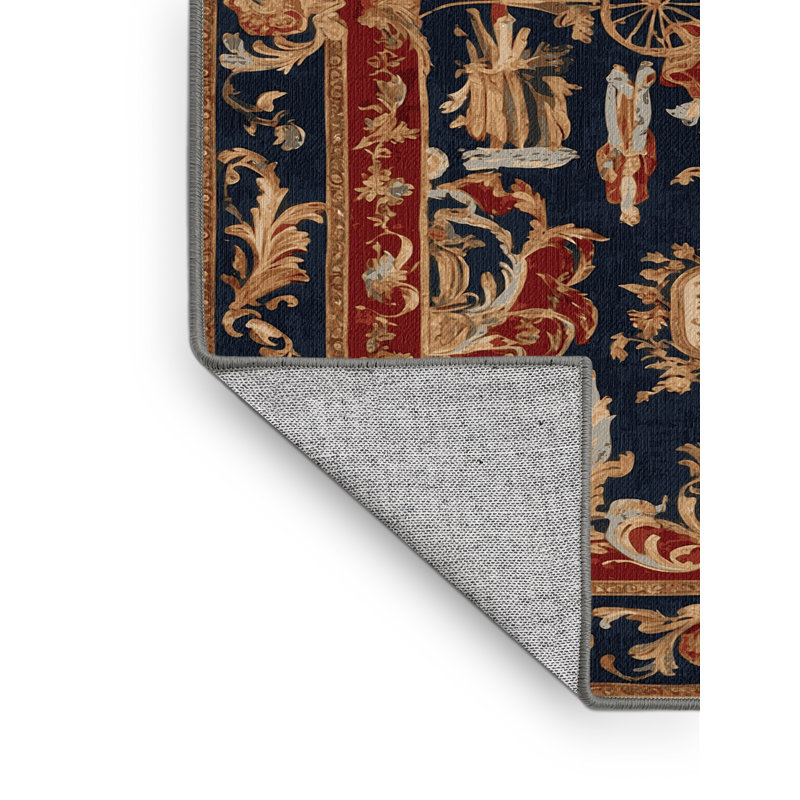 Tapis mauve lavable à la machine, Rond 6 pi