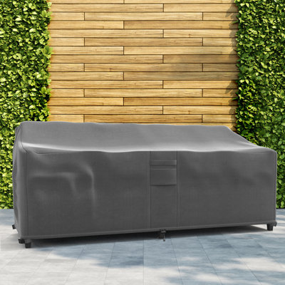 Hyslop Weatherproof Patio Sofa Cover with Breathable, Durable Water-Resistant PVC Protection, Adjustable Elastic Hem, Click-Close Straps and Air Holes