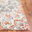 Oltiana Hand Tufted Wool/Cotton Floral Rug in Rust/White/Grey-1364888886