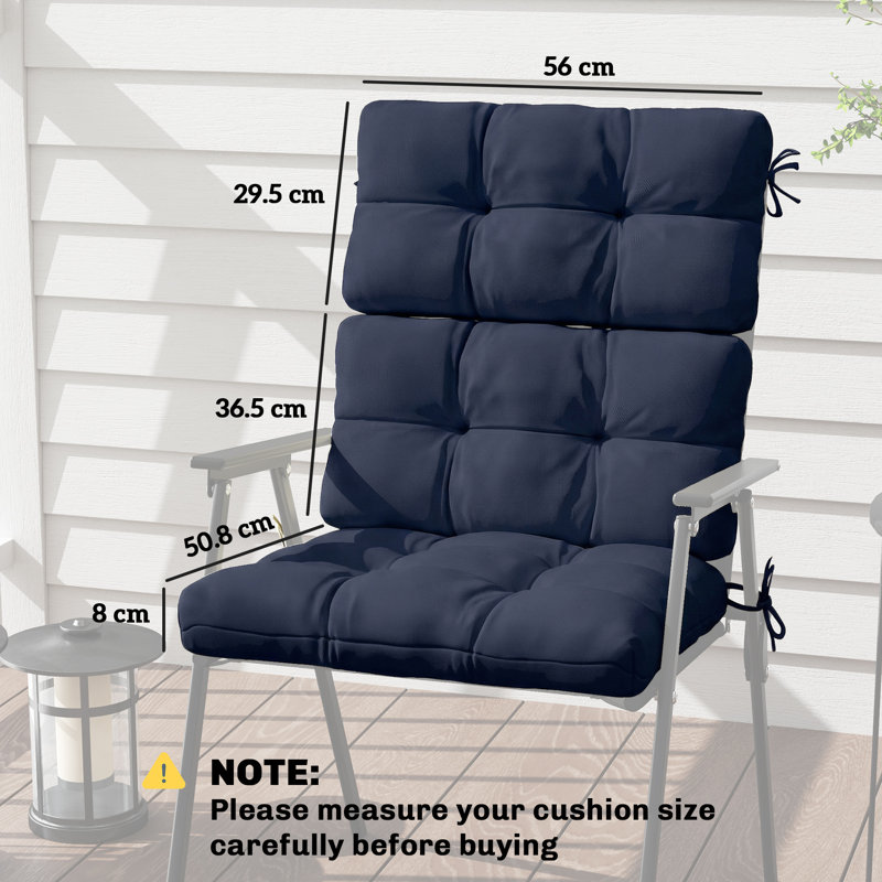 Outdoor Seat Cushion Set, Blue