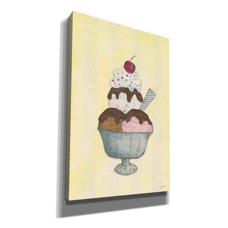 «Sundae Delight II» par Courtney Prahl, art mural sur toile, H 18 po x l 12 po x P 0,75 po