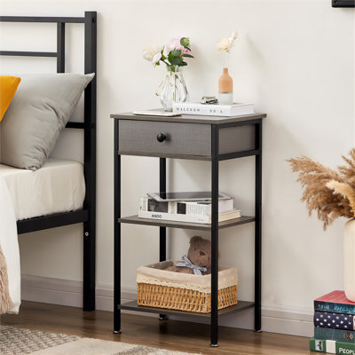 15.7'' W Metal Nightstand