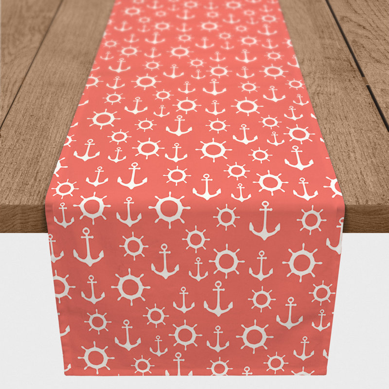 Athos Rectangle Polyester Table Runner, Pink, 72" x 16"