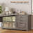 L-Shaped Computer Desk with Built-In Electrical Outlet-1411744621
