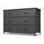 Commode en tissu Bannu avec 6 tiroirs profonds pour la chambre à coucher et le salon-1200684740