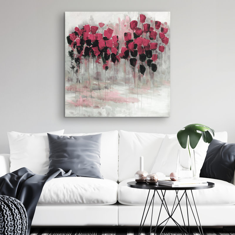 flowers field - 32"x32" art on canvas