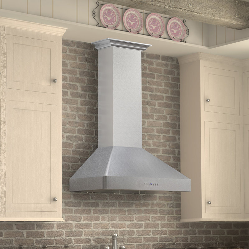 30" KF 400 CFM Convertible Wall Mount Range Hood, Satin Stainless Steel, 48"