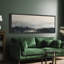 «Minimal Landscape Dynamic Blue Abstract Contemporary», reproduction d'art sur toile-98042209-111568230