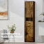 Grande armoire de rangement étroite avec portes de grange, tablettes réglables pour la salle de bain, salon, entrée de la cuisine-904345830