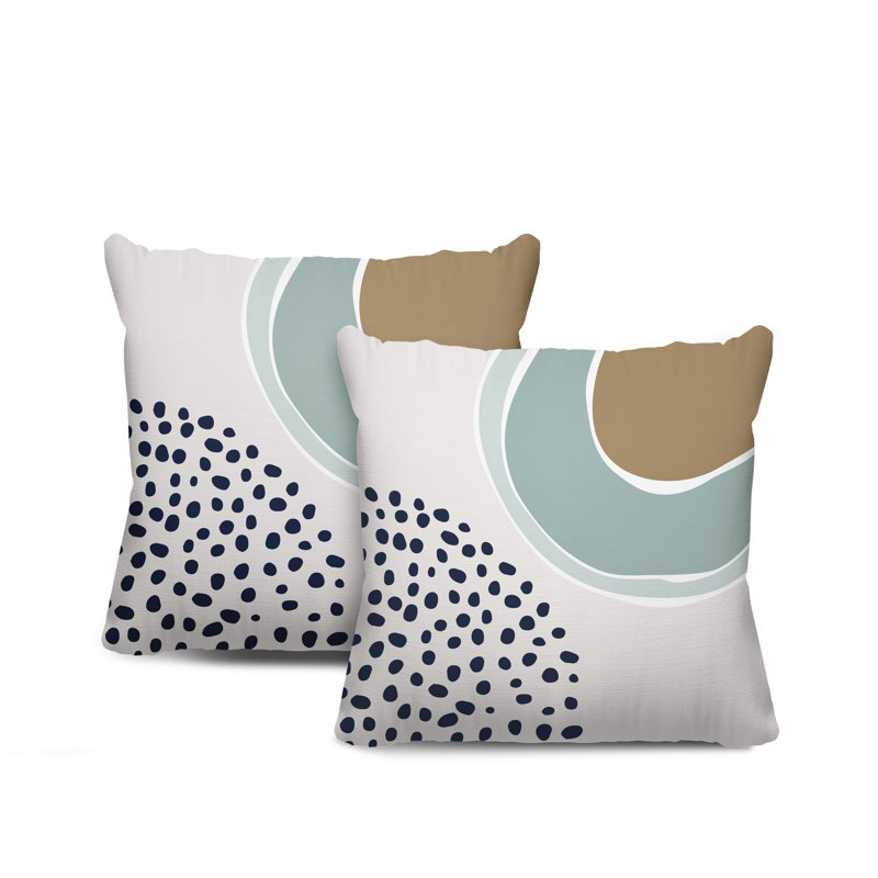Jeté carré en polyester / mélange de polyester intérieur / extérieur, L 15 po x H 15 po, Gris