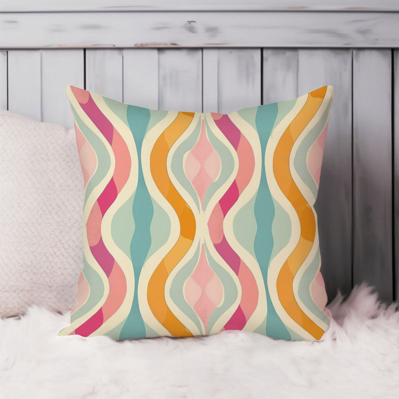 Abstract Retro Hippie Groovy 70s Pattern III Retro, 20"H x 20"W