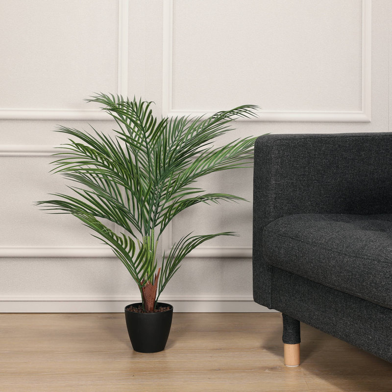 33 " H Faux Palm Plant in Plastic Pot