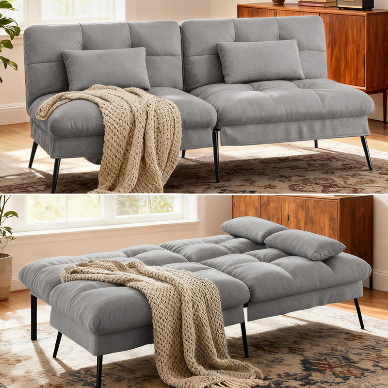 Fabric Sofa Bed, Grey