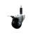 3 Inch SS Soft Rubber Swivel 1 Inch Expanding Stem Caster Total Lock Brake SCC