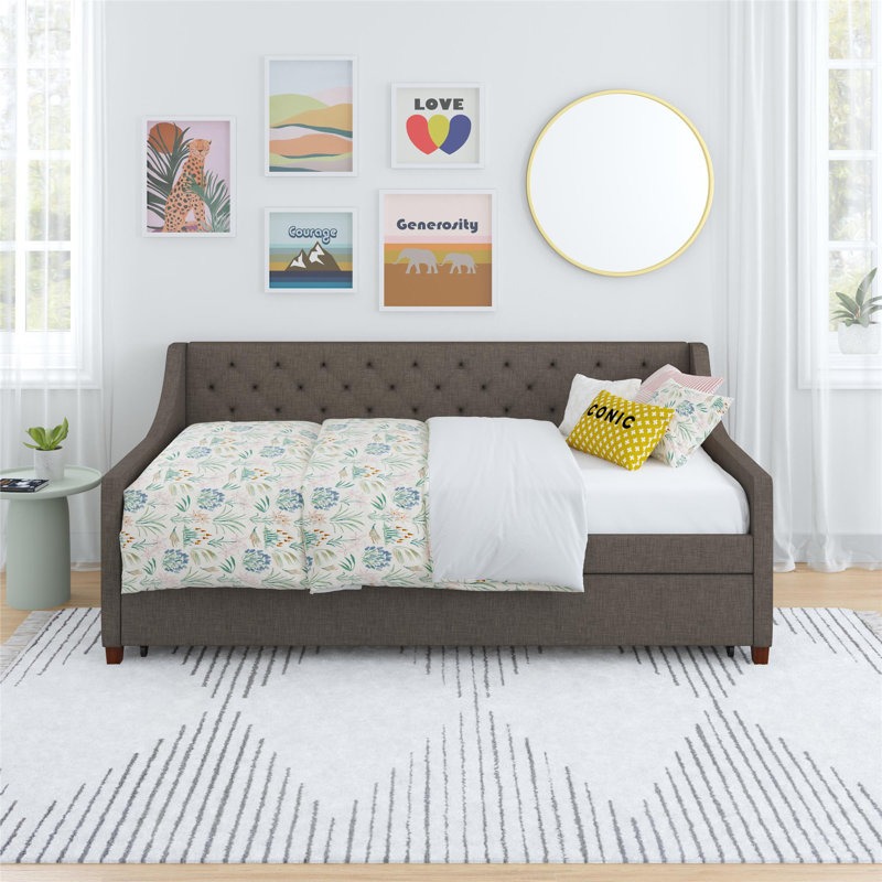 Her Majesty Upholstered Daybed, Gray
