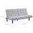Convertible Futon Sofa Bed, Biscuit Tufted Cushions, Gray 81 Inch-130982899