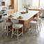 Anvile Counter Stool Cappuccino Wood and Light Grey Fabric Seat with Back, 24" Seat-1718881514