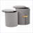 Ottomans Contemporary/Glam Nesting Set Light Silver Velvet Gold Accents by LumiSource | Velvet | Light Silver-2067088955