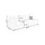 Canapé modulaire en chenille blanc crème