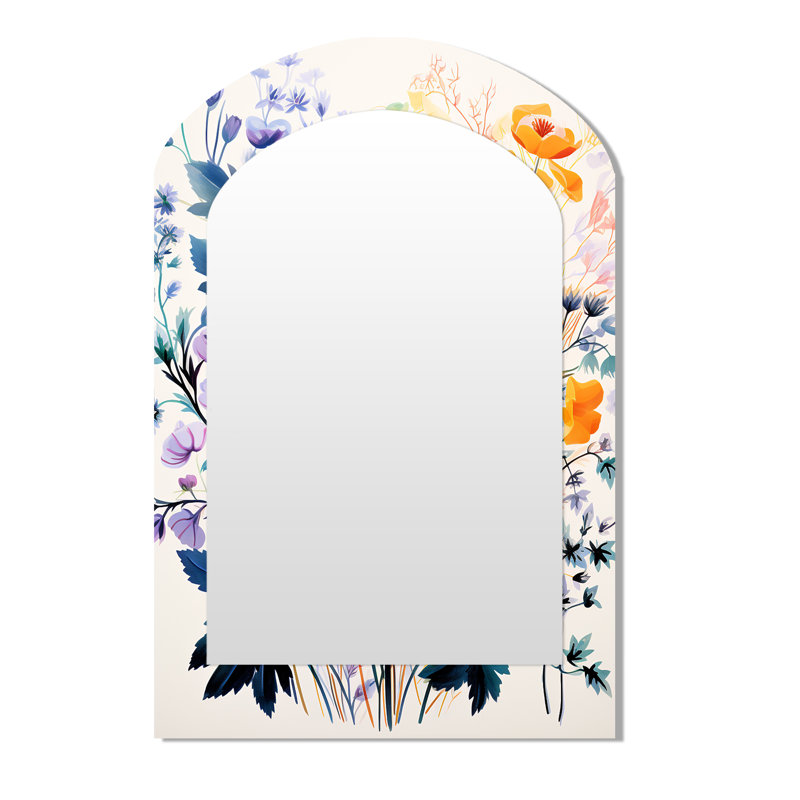 Miroir mural traditionnel asymétrique, 43 po x 33 po