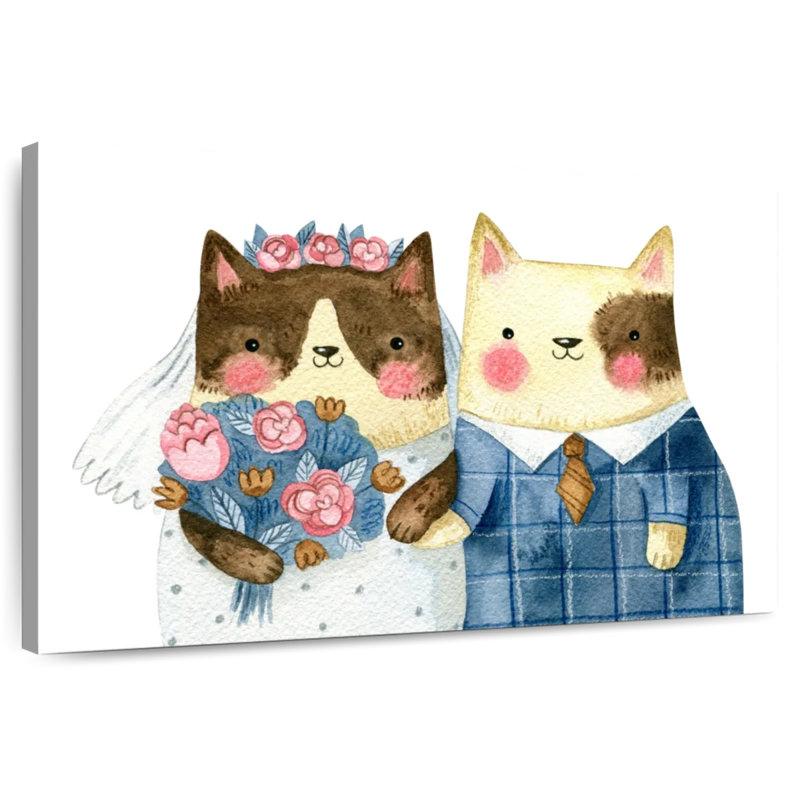 Brampt Cat Wedding, 8" H x 12" W