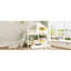 Twin Over Bunk Bed, White With Window Attribute - Solid Wood For An Attractive Bedroom Concept A Creative-130093610
