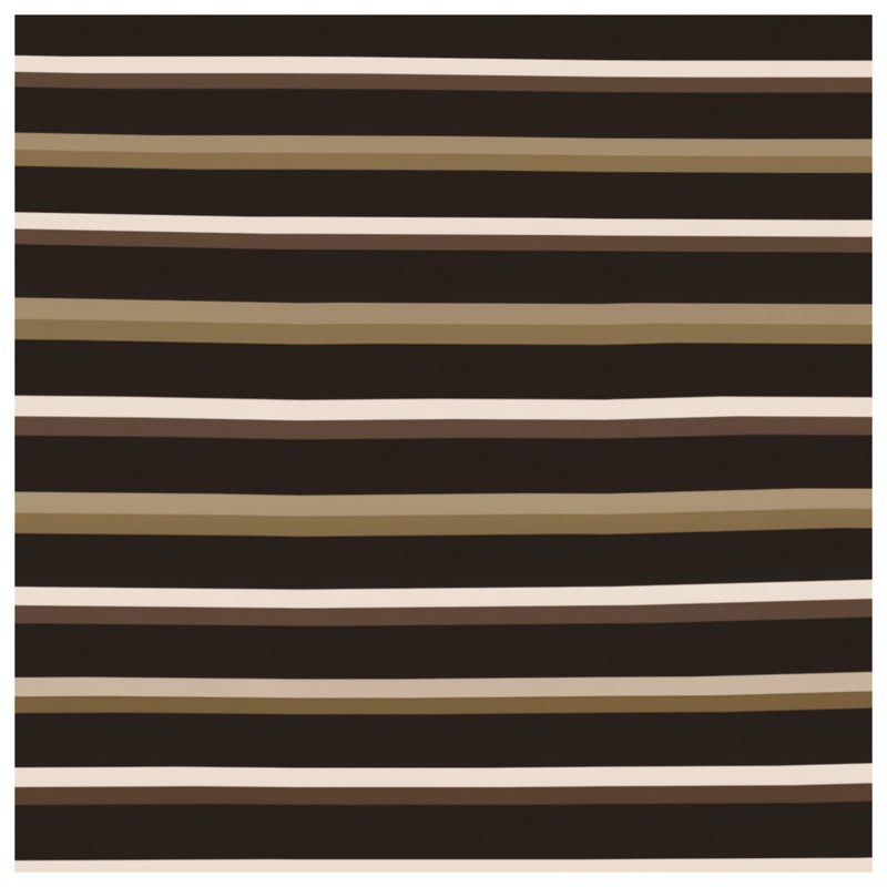 Rideau de douche à rayures brunes - Motif de décor de salle de bain moderne, L 70 po x H 84 po