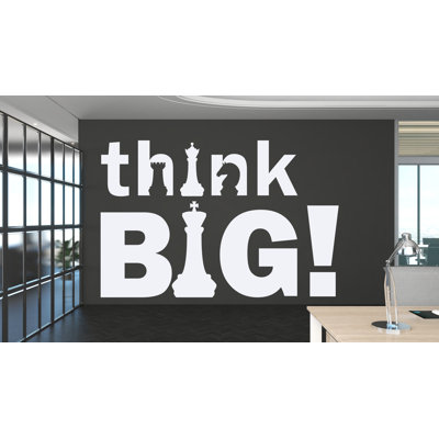 Adhésif décoratif en vinyle «Think Big», décoration murale Chess