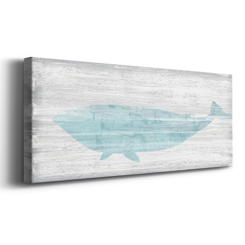 Baleine IV sur toile, H 24 po x l 60 po x P 1,5 po