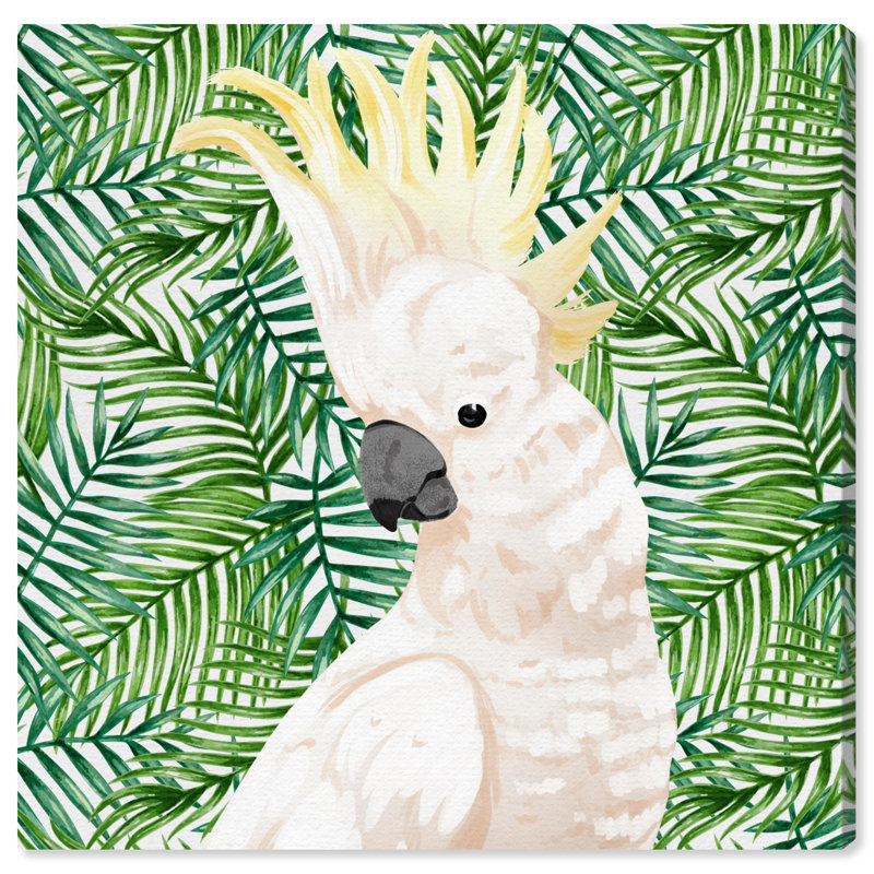 «Animals Cockatoo Profile Birds», reproduction d'art sur toile, H 12 po x l 12 po x P 1,5 po, Toile tendue